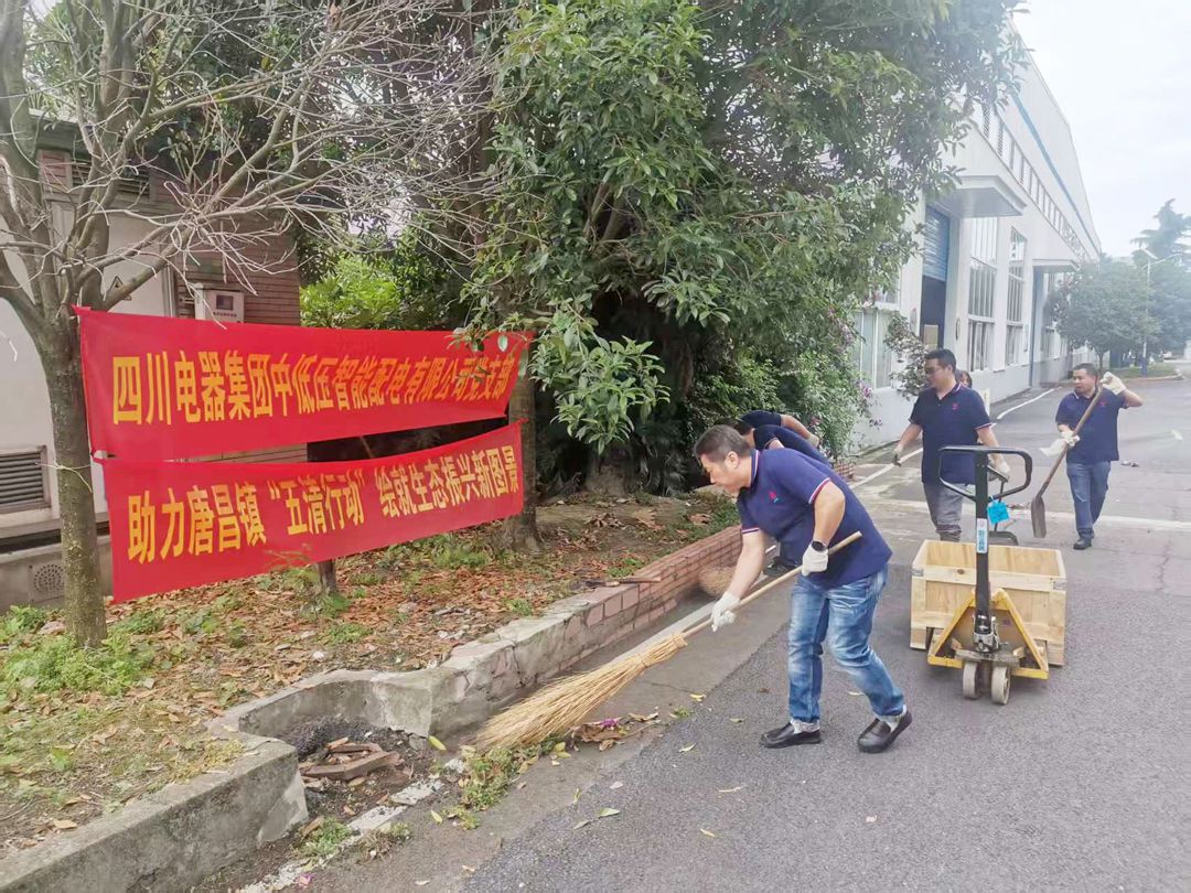 YABO鸭脖党支部开展“助力唐昌镇‘五清行动’,绘就生态振兴新图景”主题党日活动